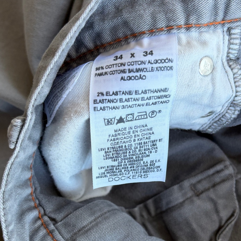 Dockers Men's Light Gray Straight Jeans Size 34 - Picture 5 of 7
